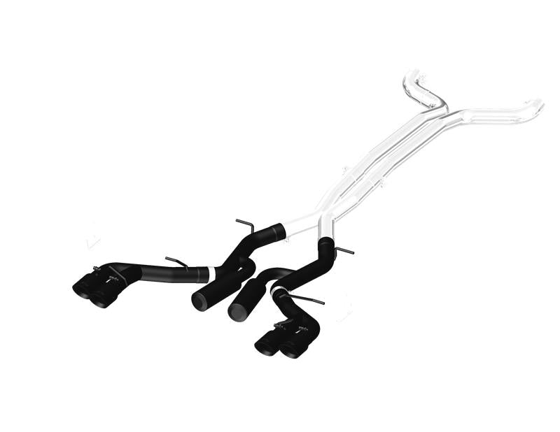 MBRP S7033BLK Armor BLK 3-Inch Race Cat-Back Exhaust System with Quad Tips for Chevrolet Camaro