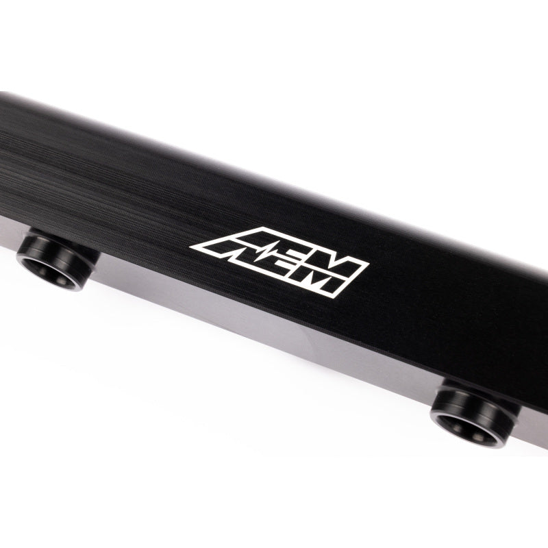 AEM 25-131BK High Volume Black Fuel Rail for Mitsubishi 4G63 Evo 8 and Evo 9