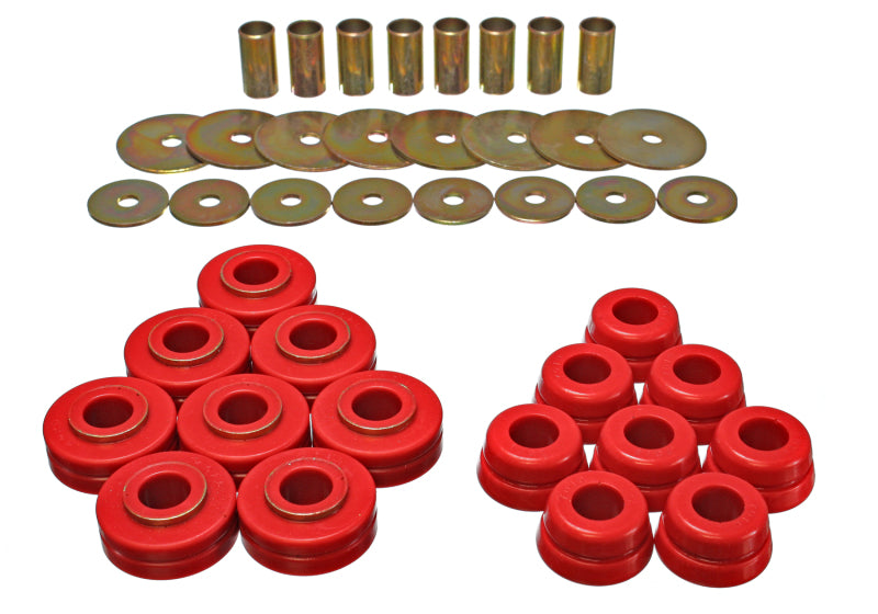 Energy Suspension eng6.4101R Nissan/Datsun Red Body Mount Set