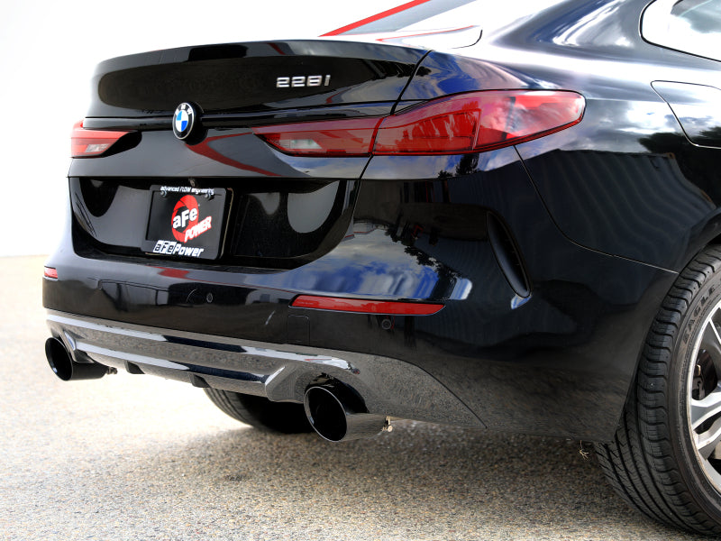 aFe MACHForce XP Axle-Back Exhaust System for BMW 228i Gran Coupe (F44) 2021-2024 with Black Tips