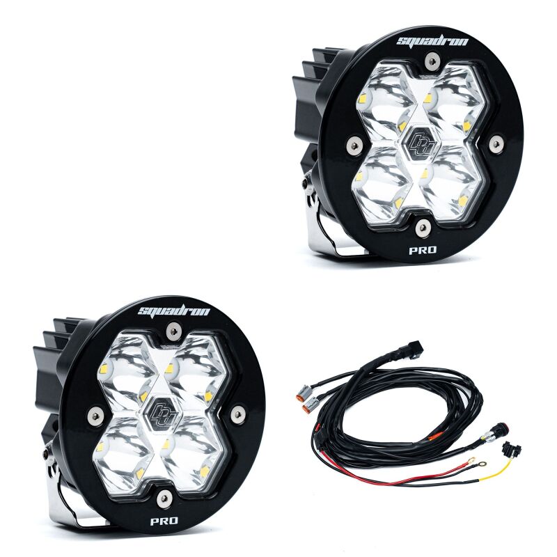 Baja Designs Squadron-R 2.0 Sport LED Spot Light Pair - Automotive Off-Road Lighting