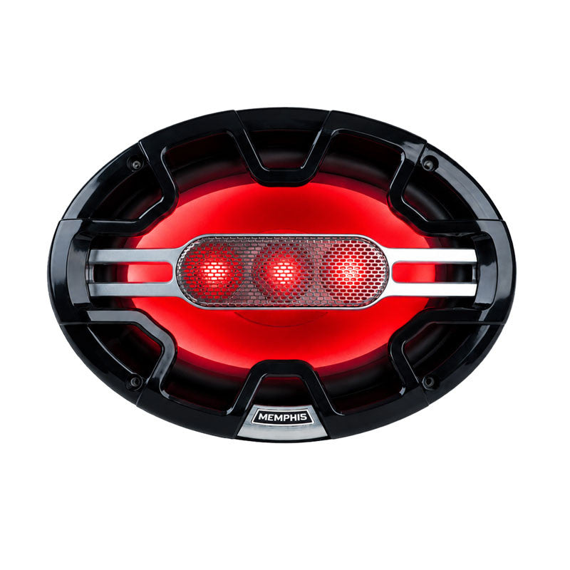 Memphis - MM694 - MARINE 6x9" 2-WAY SPKR B&W GRILLES WITH RGB LED