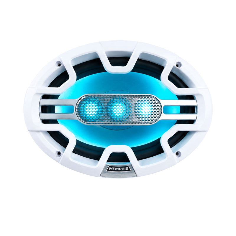 Memphis - MM694 - MARINE 6x9" 2-WAY SPKR B&W GRILLES WITH RGB LED