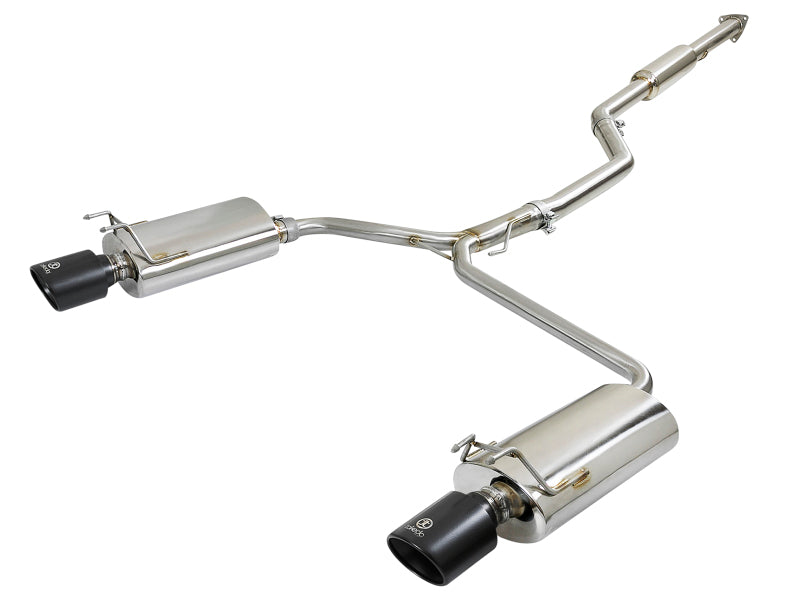 aFe Takeda 304 Stainless Steel Dual Cat-Back Exhaust with Black Tips for 2013-2017 Honda Accord 2.4L