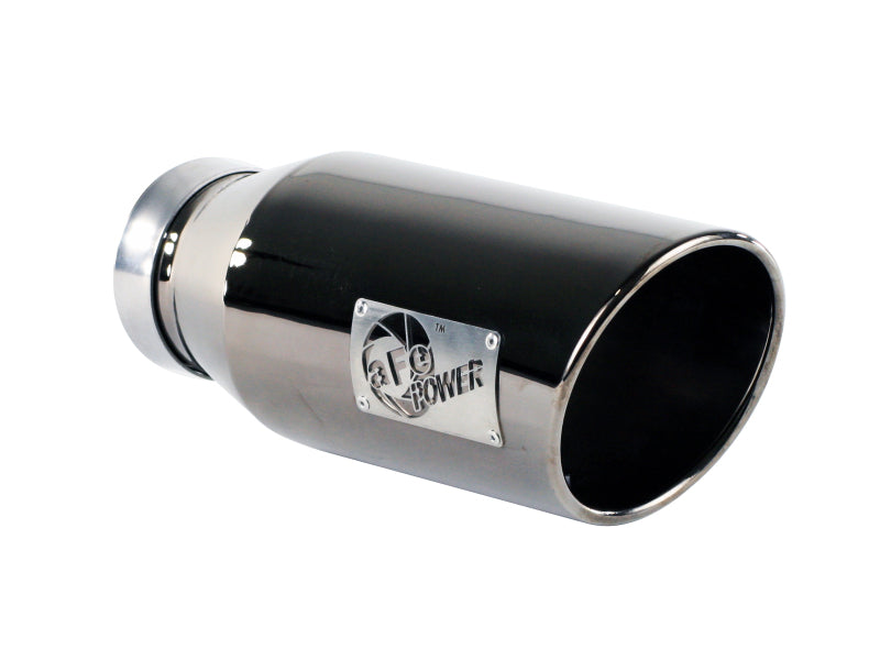 aFe MACH Force-Xp Exhaust Tip 49-92018-BC, 4-Inch Inlet, 6-Inch Outlet, Black Chrome