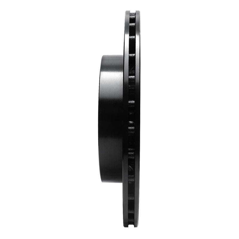 R1 Concepts RNC633-21039R Rear Right Drilled and Slotted Black Brake Rotor for 2018-2019 Genesis G70 and Kia Stinger