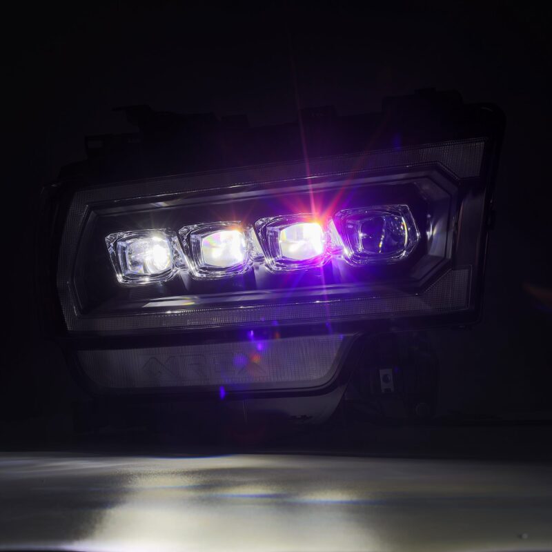 AlphaRex NOVA LED Projector Headlights for 2019-2020 Ram 2500, Plank Style, Black Housing