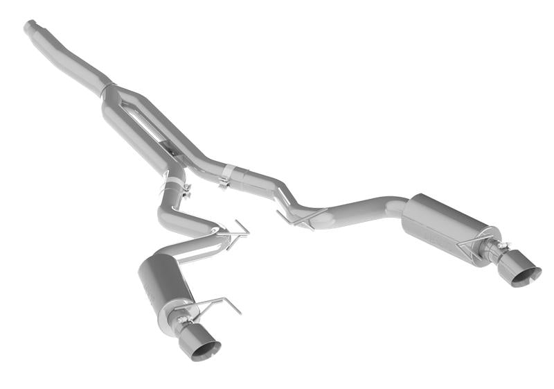 MBRP Armor Lite Cat-Back Exhaust System for 2015-2019 Ford Mustang EcoBoost 2.3L, 3-Inch Dual Split Rear Exit
