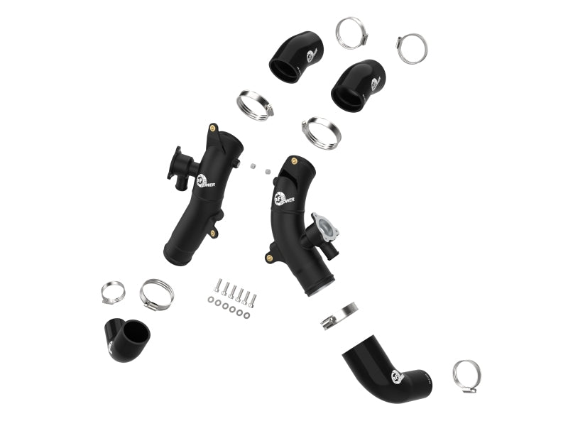 aFe BladeRunner 2.5-Inch Aluminum Hot Charge Pipe, Black, Part Number 46-20568-B, for 2022–2026 Toyota Tundra 3.4L V6 Twin-Turbo