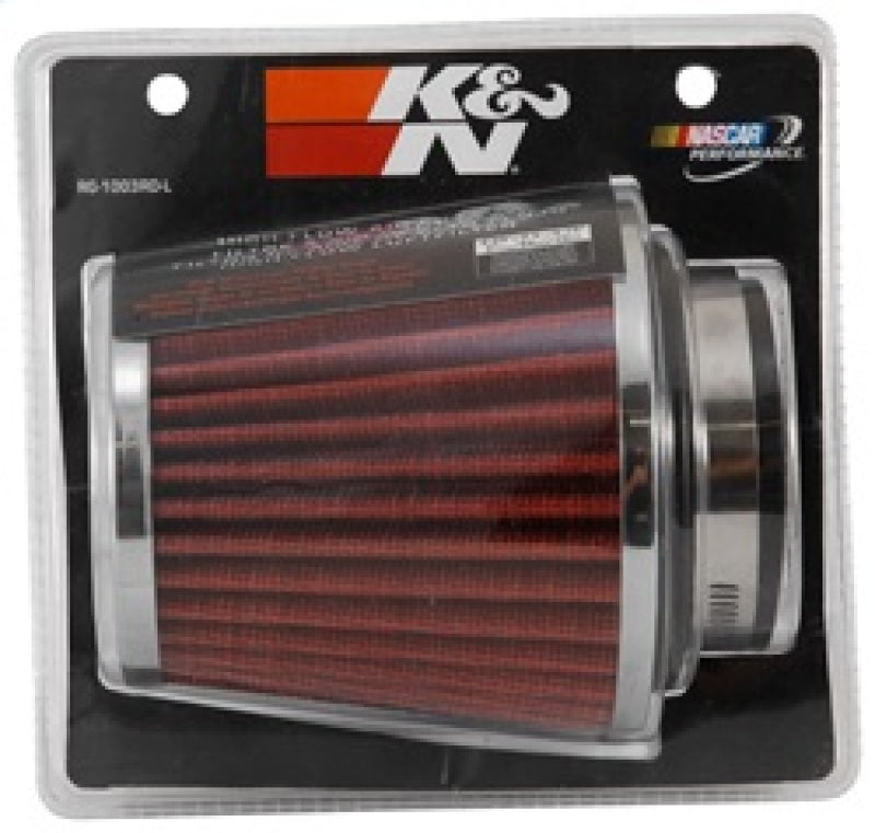 K&N Engineering RG-1003RD-L Universal Chrome Air Filter with Adjustable Flange