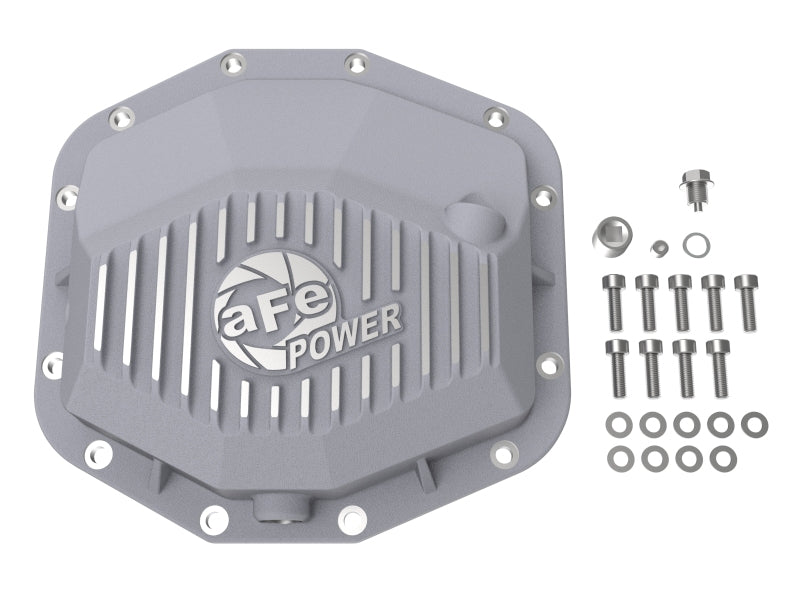 aFe POWER Street Series Rear Differential Cover, Raw with Machined Fins, Part Number 46-71280A, for Ram 1500 TRX and RHO