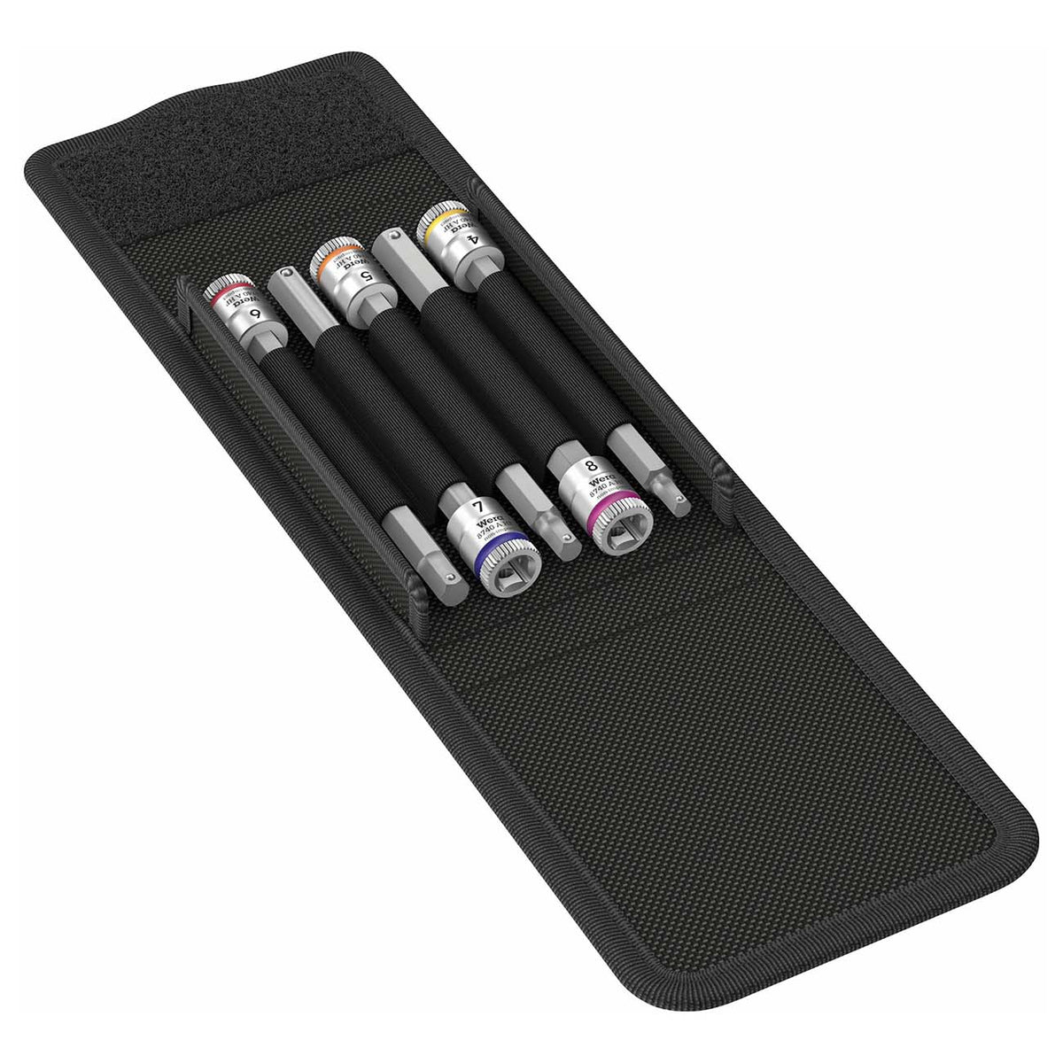 Wera 05003345001 Metric 1/4-Inch Drive HEX-Plus Socket Set with Holding Function, 5-Piece