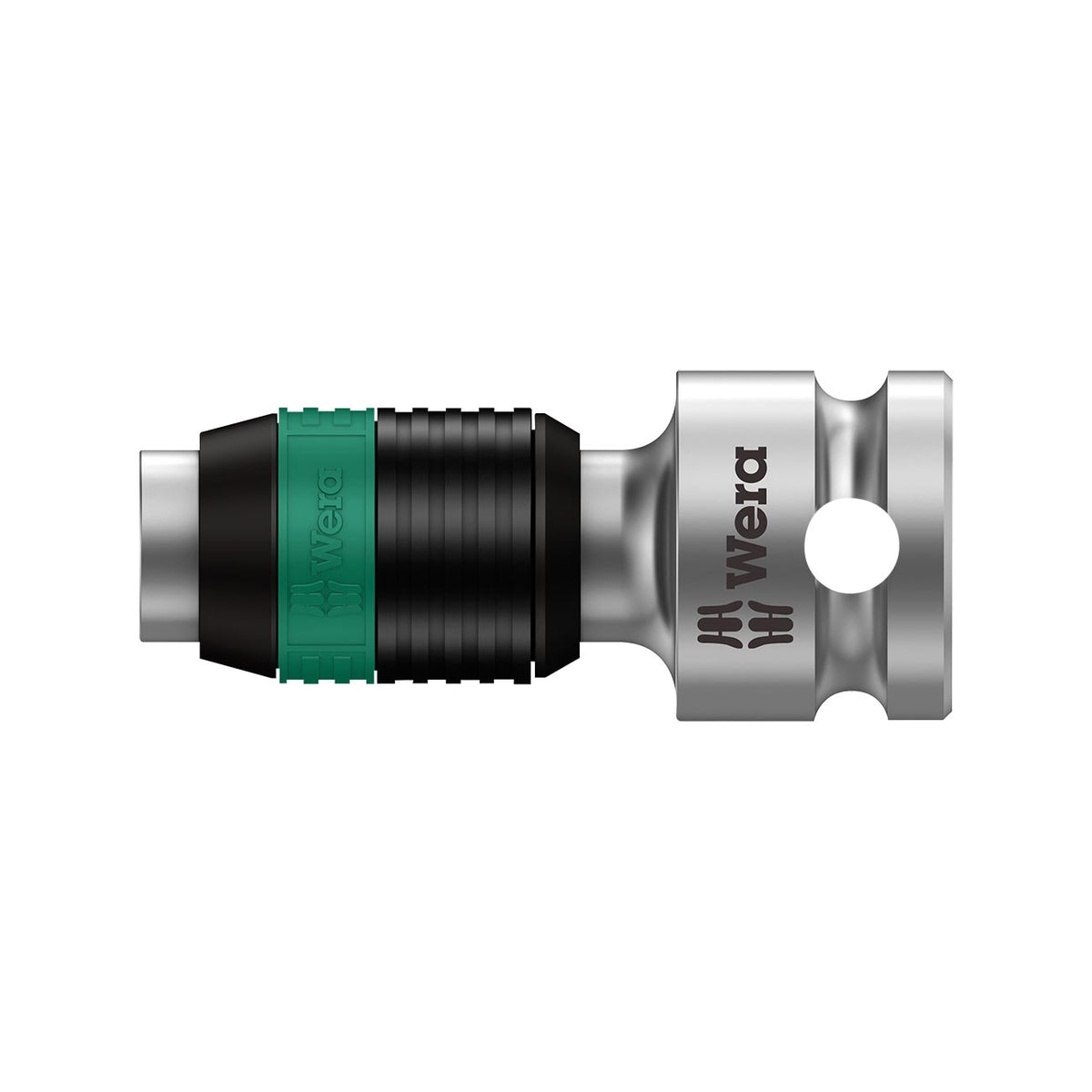 Wera 05003590001 3/8 in Square to 1/4 in Hex Bit Adapter with Quick-Release Chuck