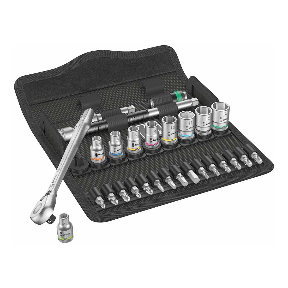 Wera 05004018001 1/4-Inch Drive Switch Ratchet Metric Socket Set, 28-Piece