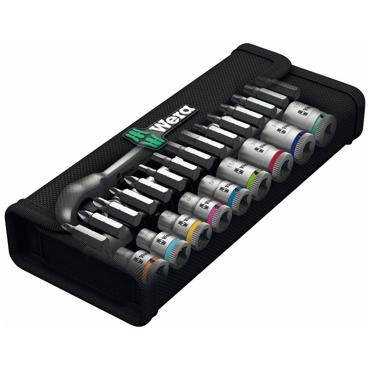 Wera 05004021001 1/4-Inch Drive Switch Ratchet SAE Socket and Bit Set, 28-Piece