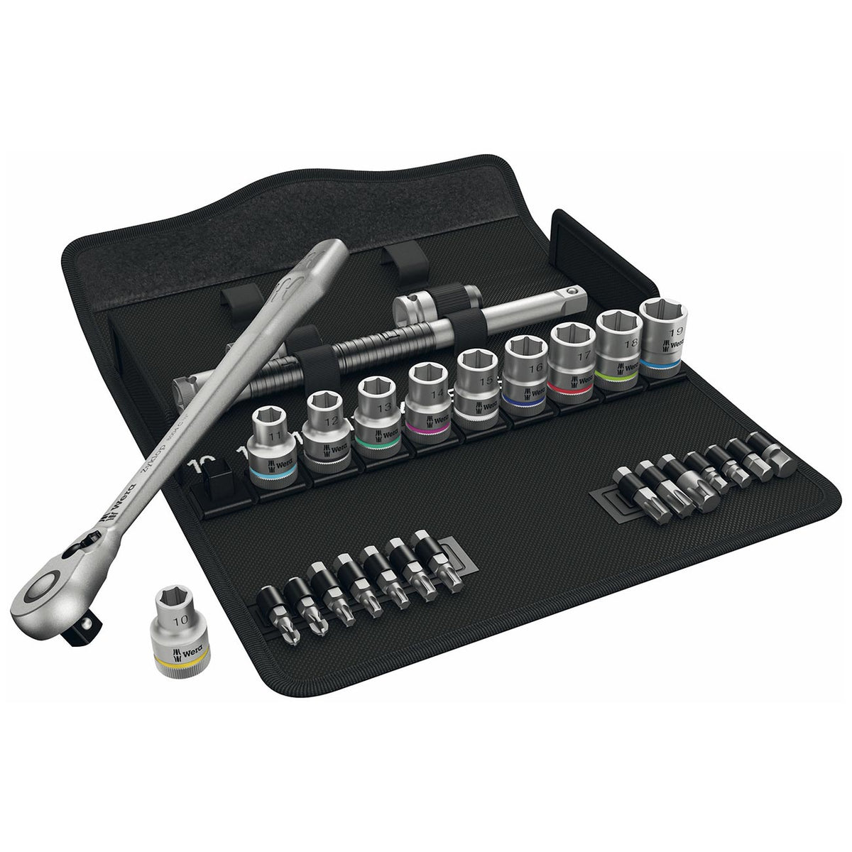 Wera 05004078001 1/2-Inch Drive Switch Ratchet Metric Socket and Bit Set, 29-Piece
