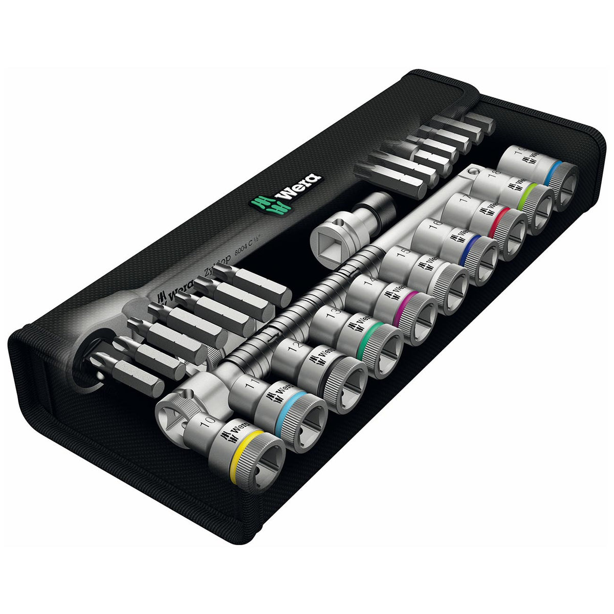 Wera 05004078001 1/2-Inch Drive Switch Ratchet Metric Socket and Bit Set, 29-Piece