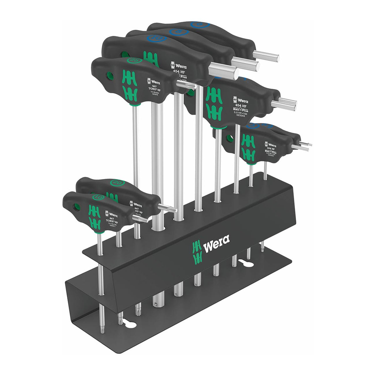 Wera Metric T-Handle Hex-Plus and TORX Driver Set with Rack, 10-Piece