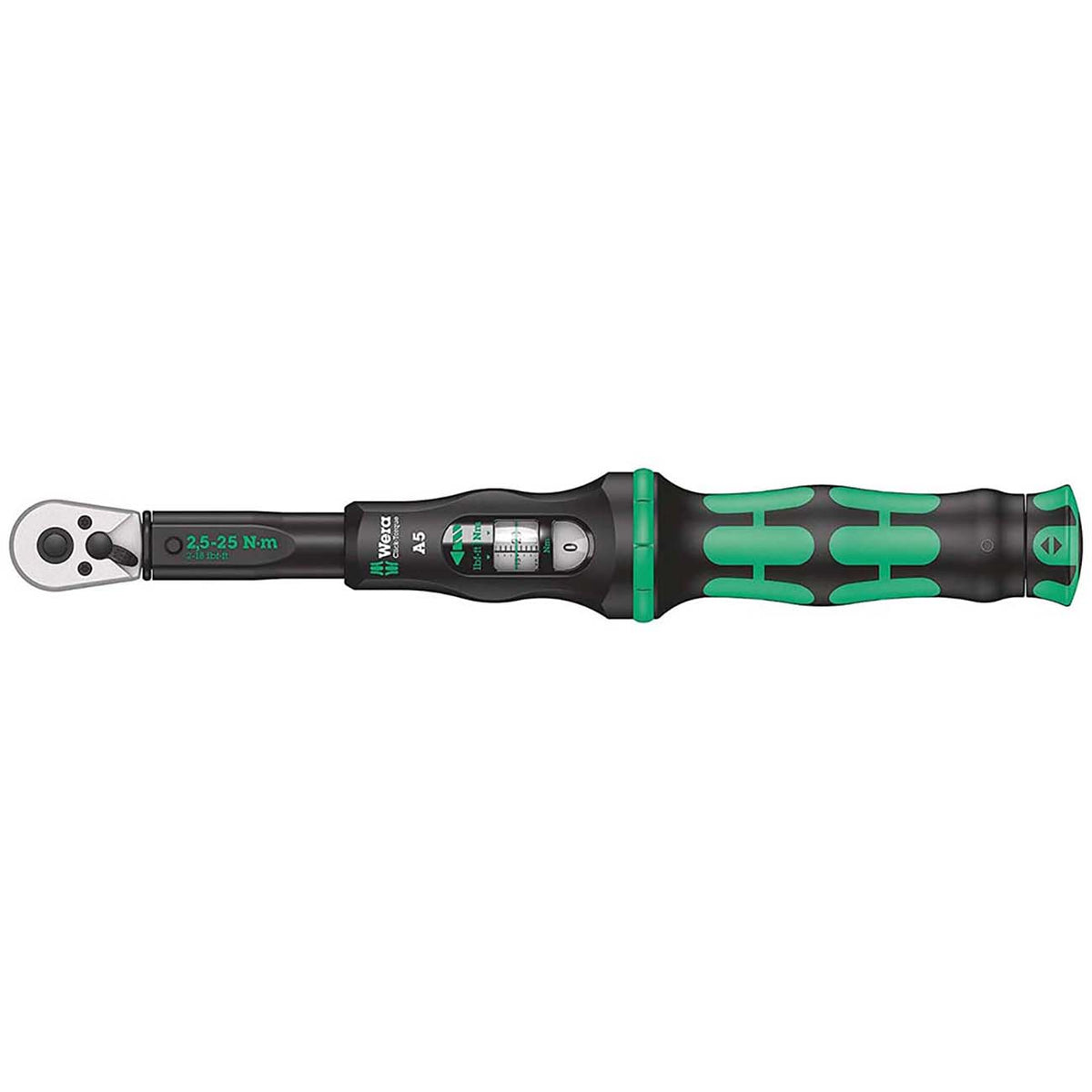 Wera 05004180001 1/4-Inch Drive Metric Torque Wrench and Bit Set for Bicycles and E-Bikes, 2.5-25 Nm