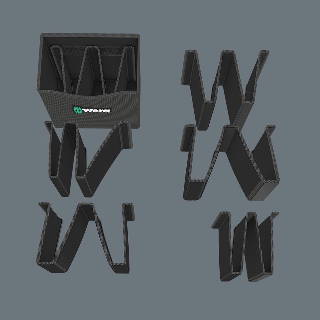 Wera 2GO 4-Tool Quiver with Adjustable Partitions