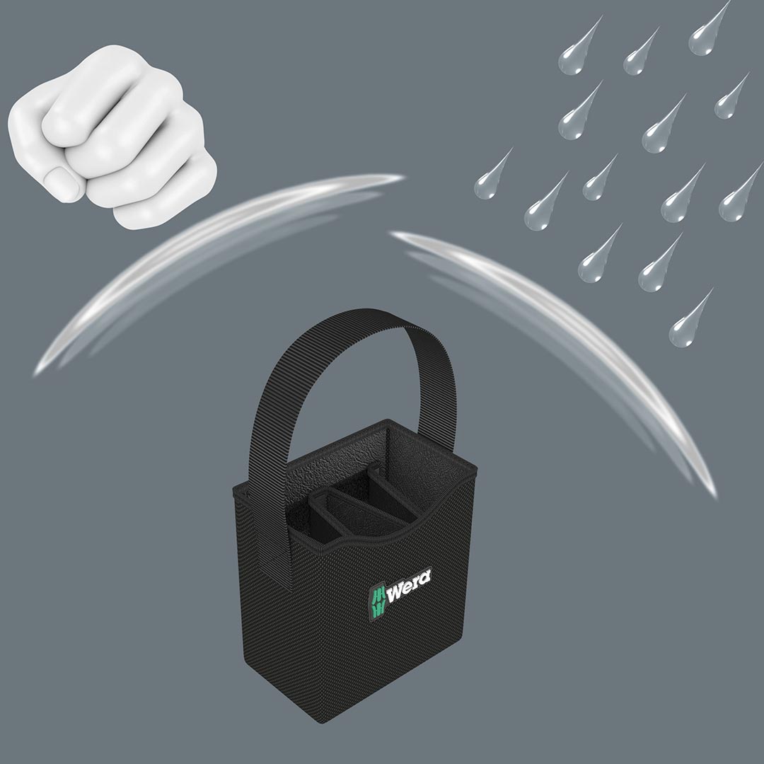 Wera 2GO 4-Tool Quiver with Adjustable Partitions