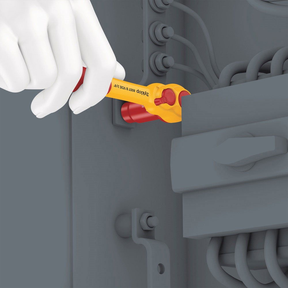 Wera 05004966001 3/8-Inch Drive Slim VDE Insulated Ratchet with Switch Lever