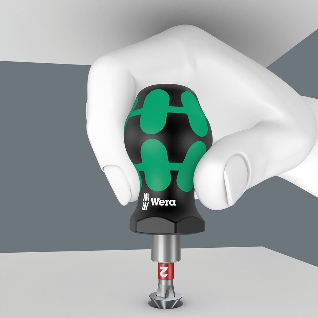 Wera Stubby Magnetic 1/4-Inch Bit-Holding Screwdriver Handle 05008880001
