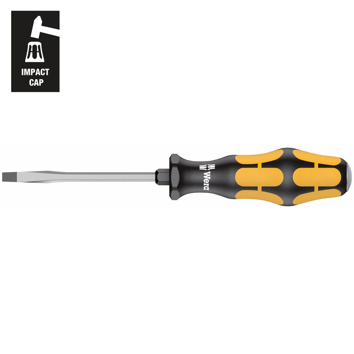 Wera Chiseldriver Slotted Screwdriver 4.5 x 80 mm with Impact Cap