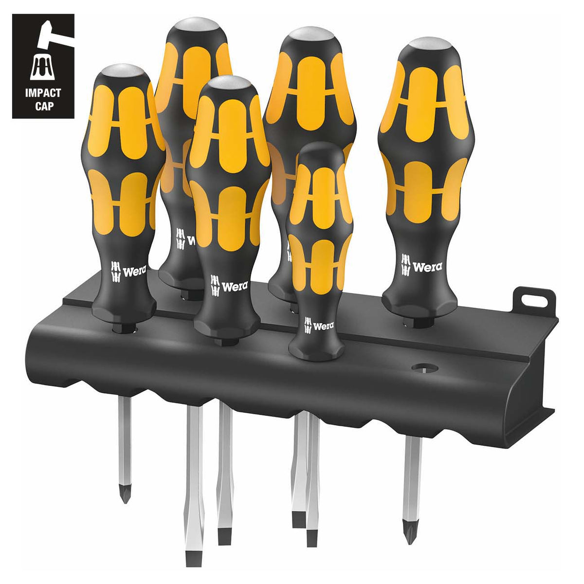 Wera Chiseldriver Screwdriver Set with Rack, 6-Piece
