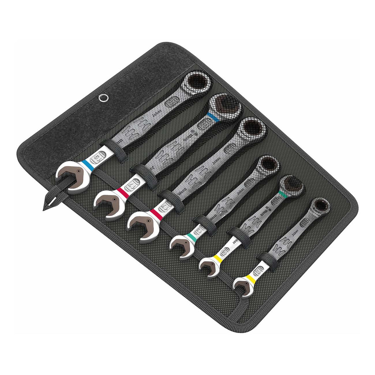 Wera 05020022001 Ratcheting Combination and Double Open-Ended Metric Wrench Set, 6-Piece