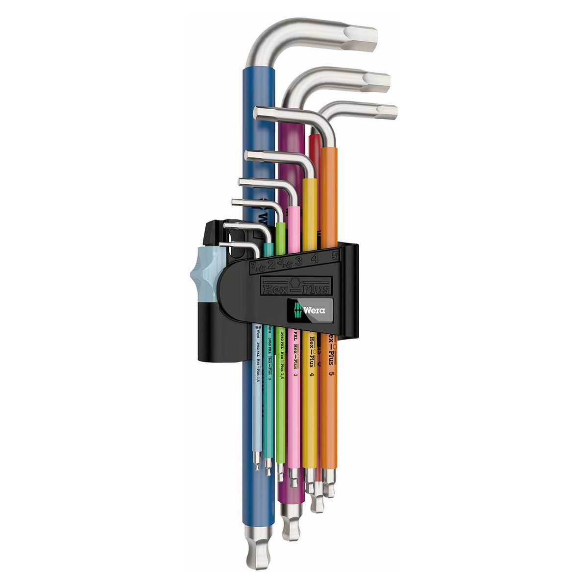 Wera Metric Hex-Plus Allen Wrench Set, 9-Piece, Part 05022669001