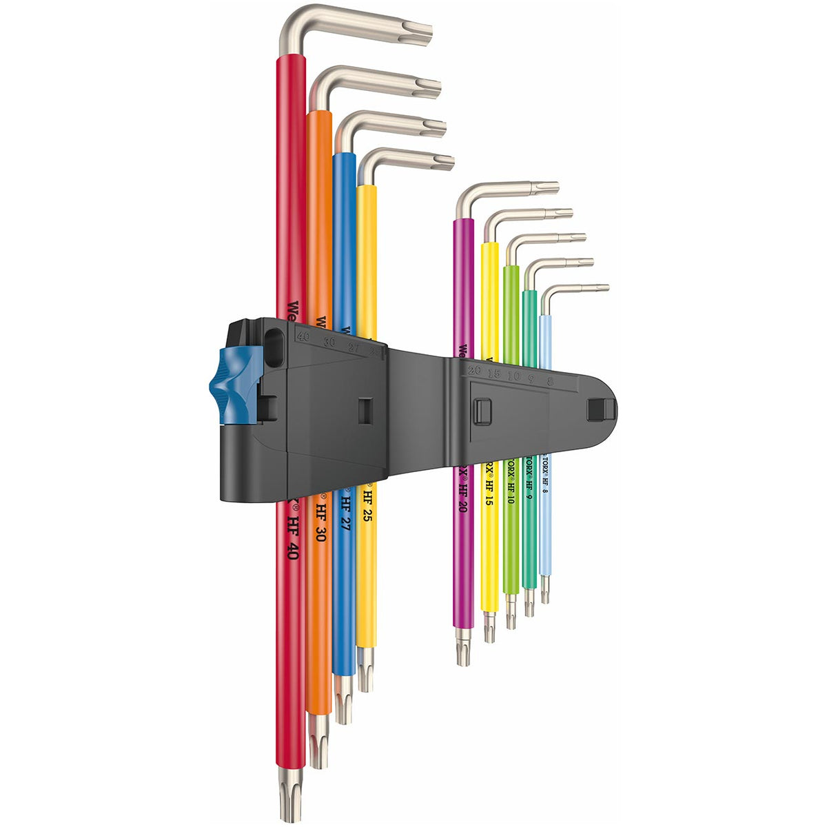 Wera Multicolor TORX L-Key Wrench Set with Holding Function, 9-Piece Set