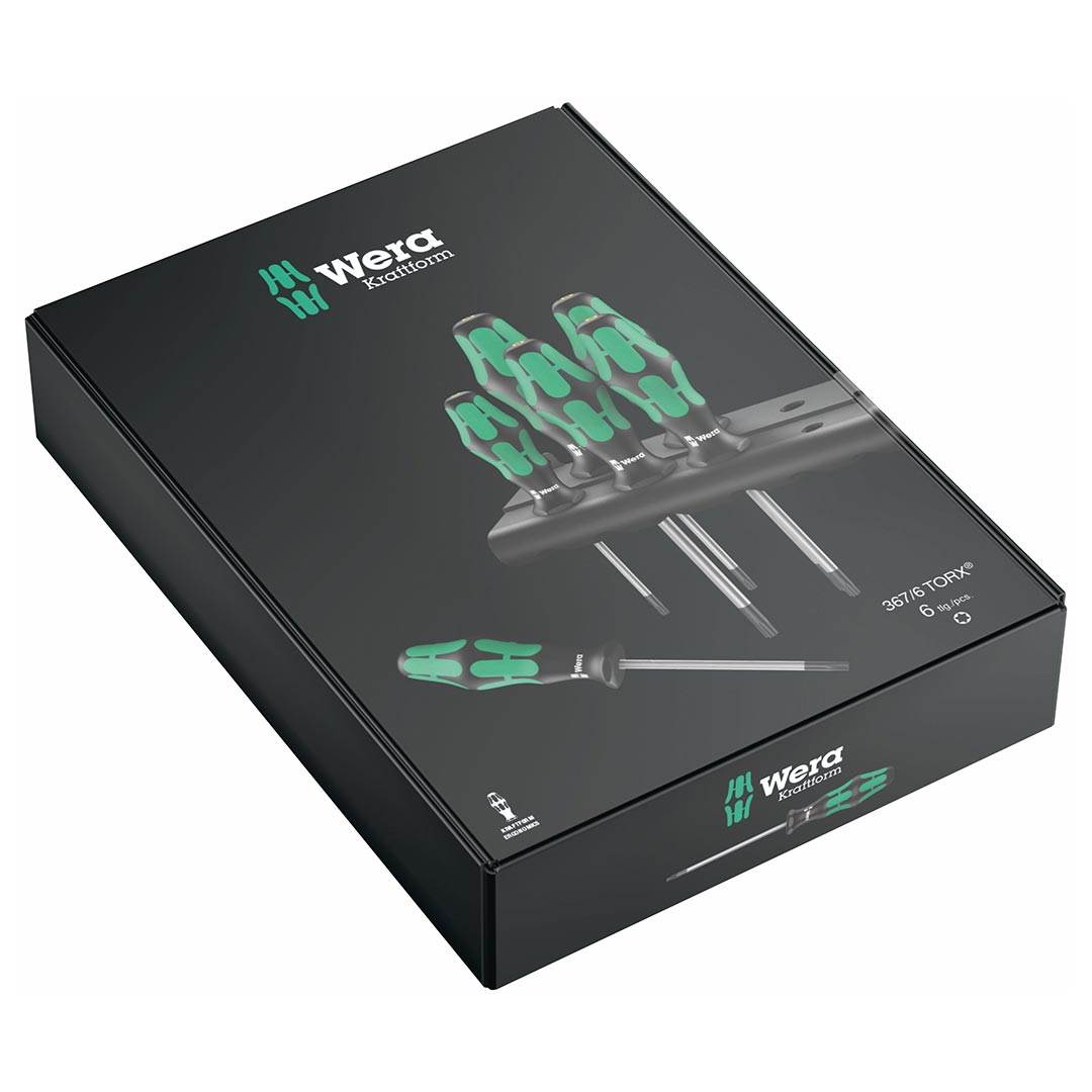 Wera TORX Screwdriver Set with Rack, 6-Piece Set