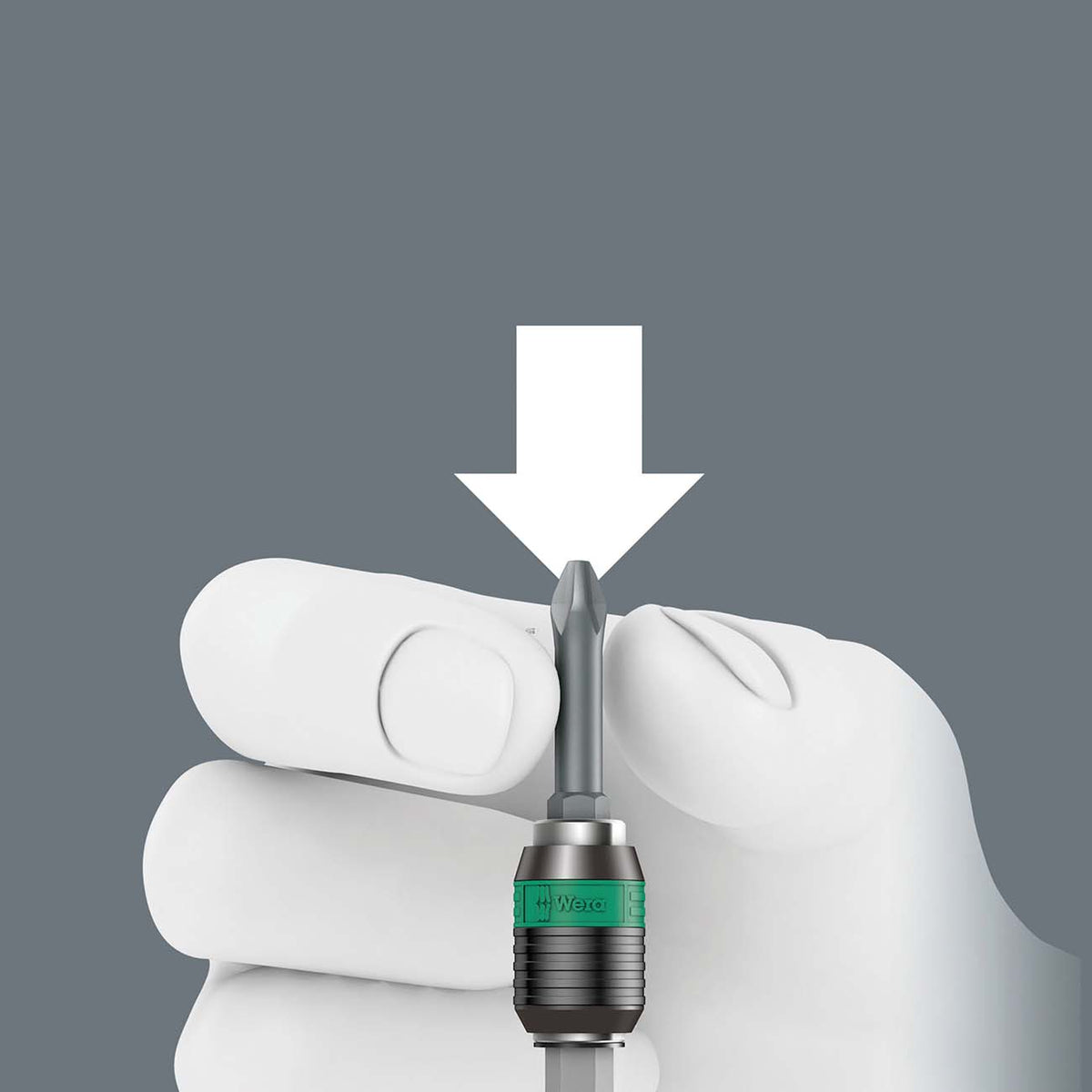 Wera 05051272001 Bitholding Screwdriver Handle with Quick-Release Magnetic Bit Holder