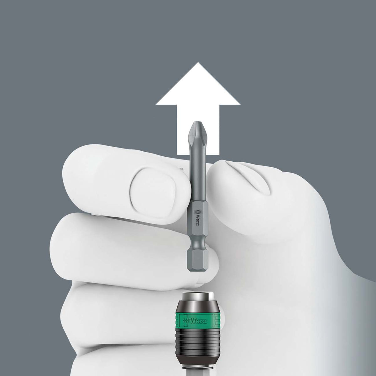 Wera 05051272001 Bitholding Screwdriver Handle with Quick-Release Magnetic Bit Holder