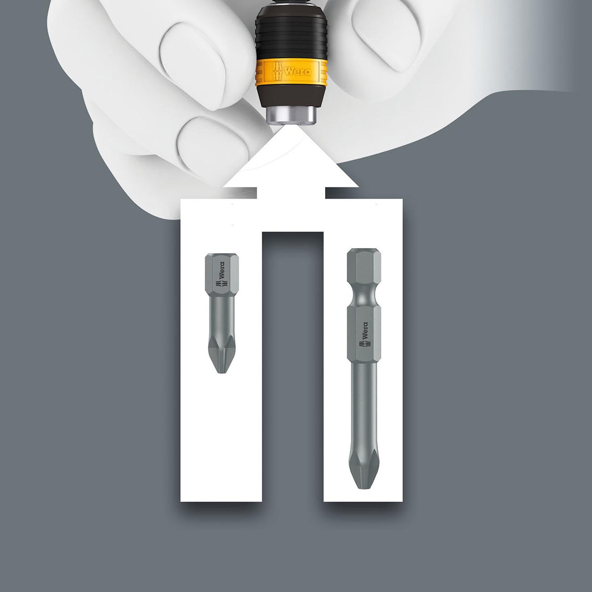Wera ESD-Safe Non-Magnetic Bitholding Screwdriver, 1/4-Inch Drive