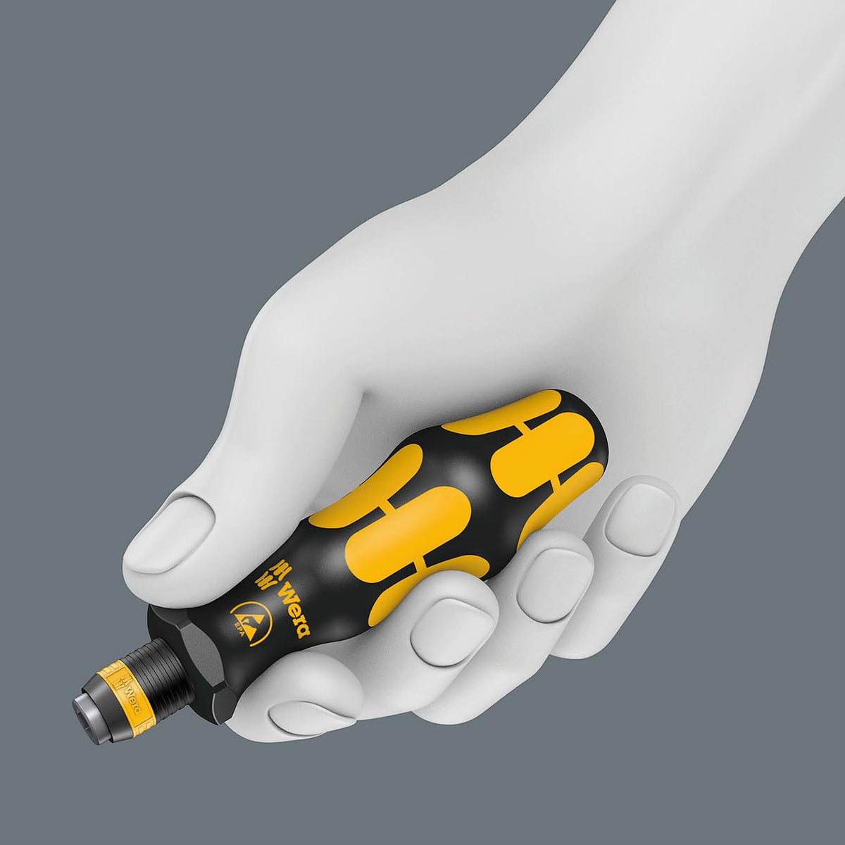 Wera ESD-Safe Non-Magnetic Bitholding Screwdriver, 1/4-Inch Drive