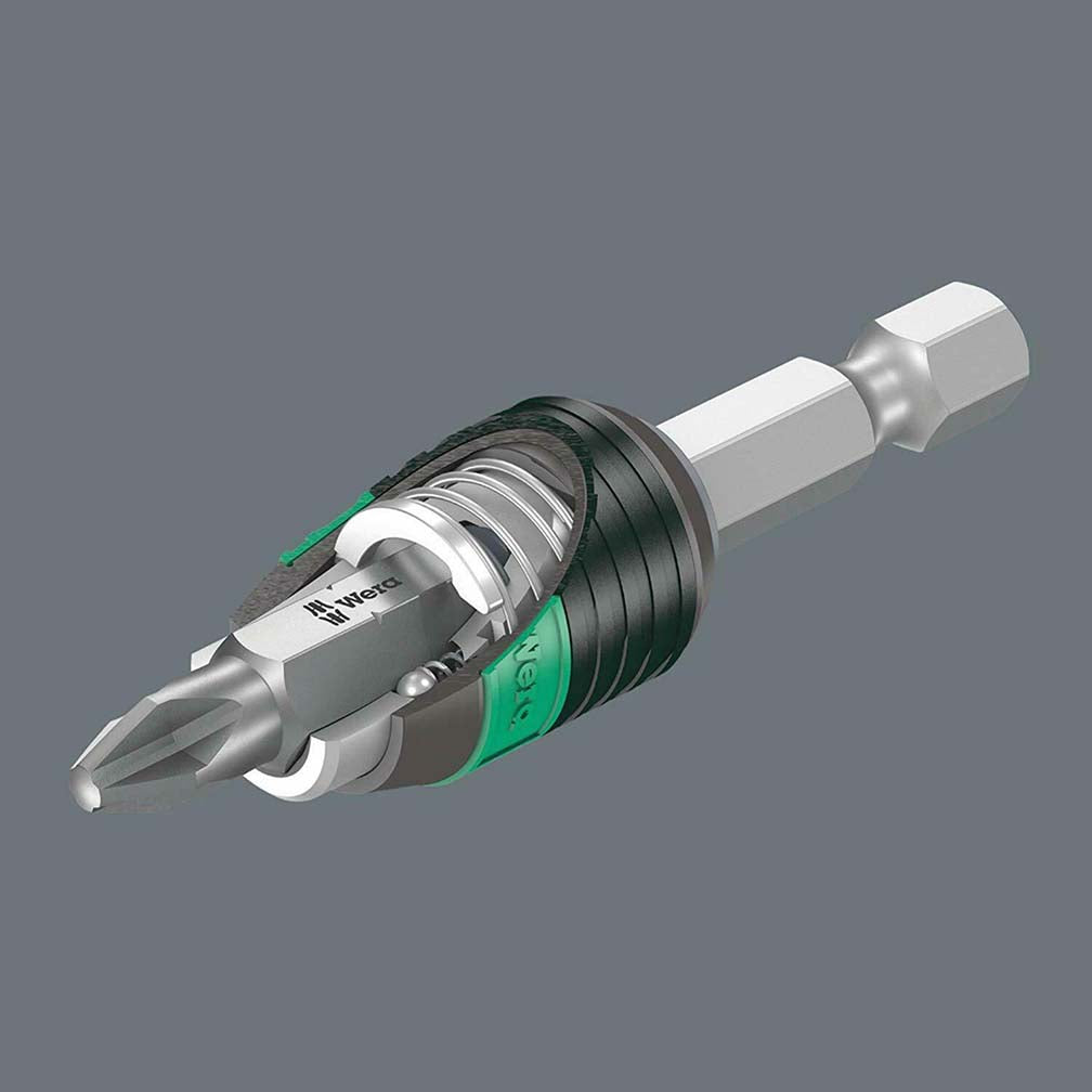 Wera 05052502001 Universal 1/4-Inch Bit Holder with Rapidaptor Quick-Release