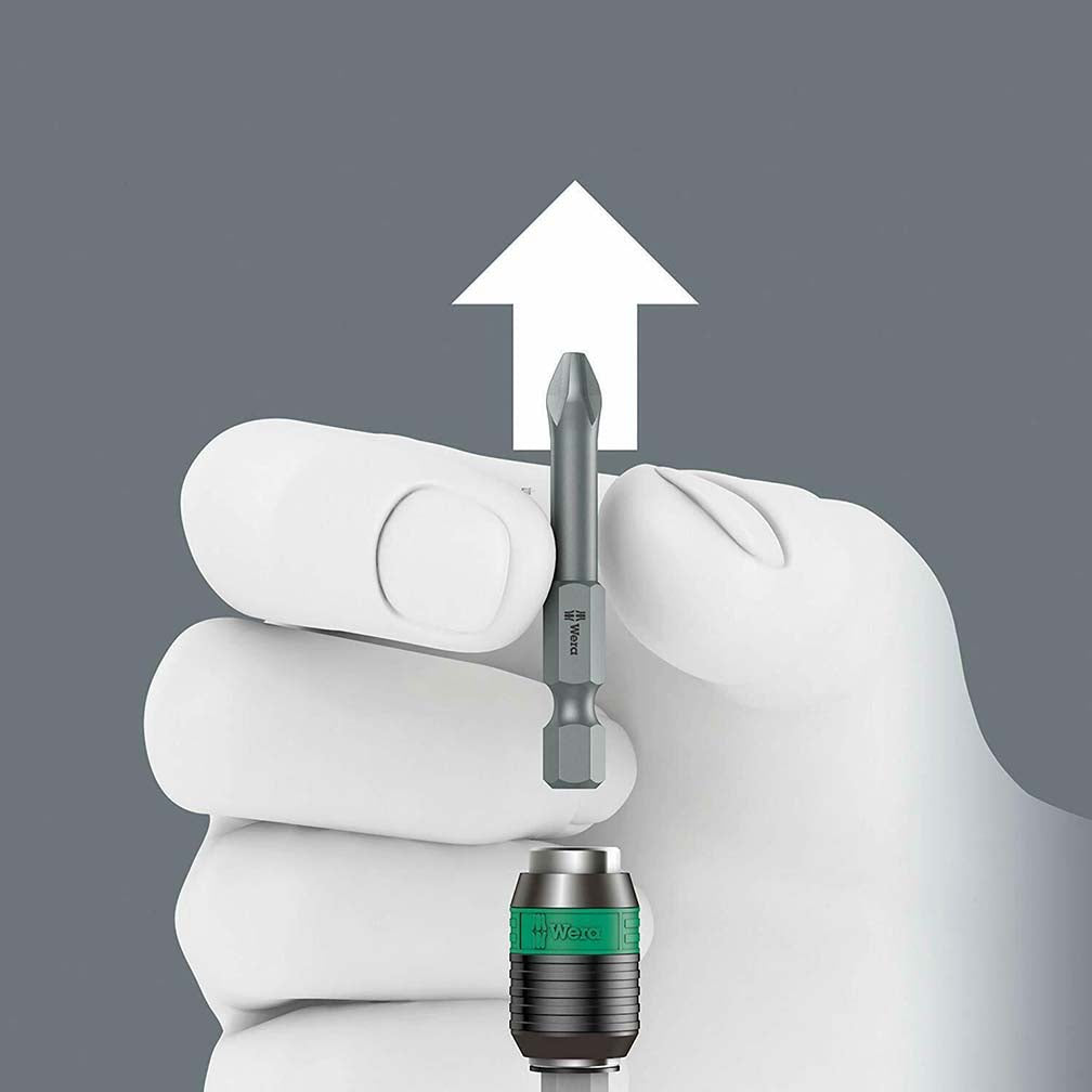 Wera 05052502001 Universal 1/4-Inch Bit Holder with Rapidaptor Quick-Release