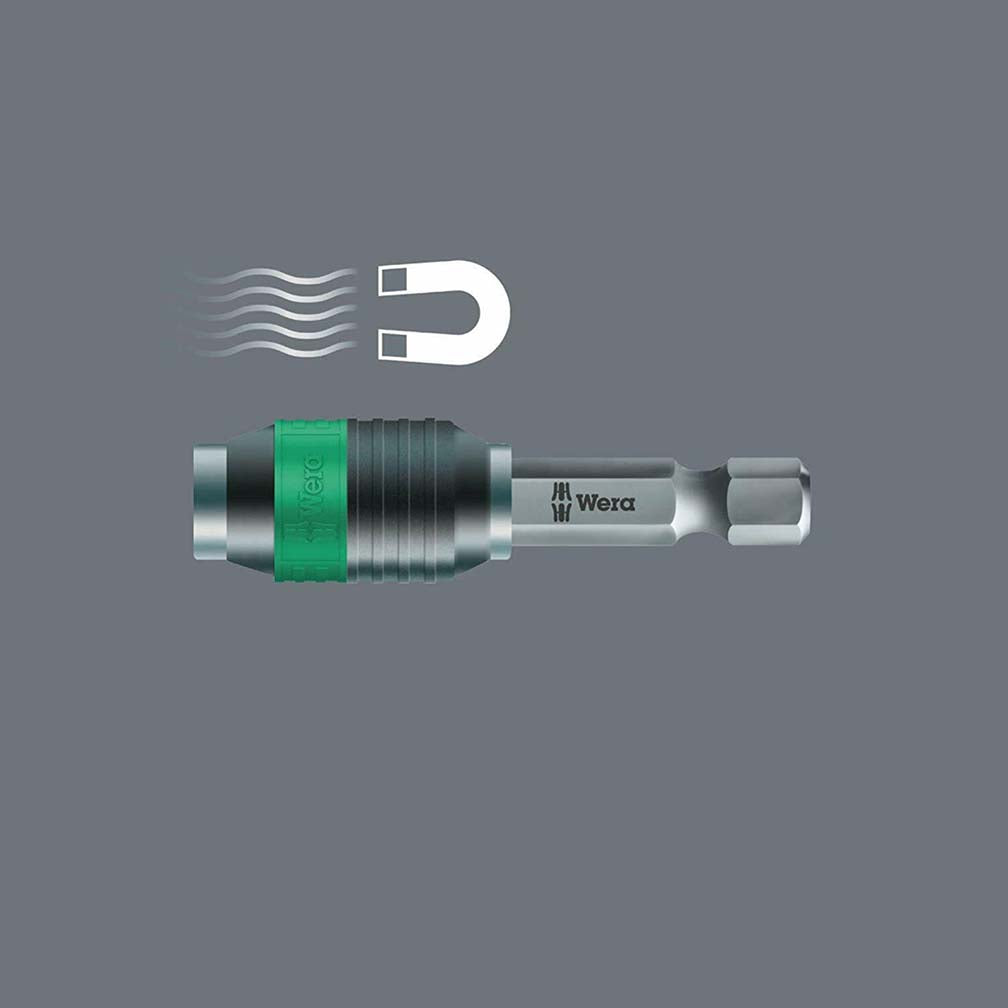 Wera 05052502001 Universal 1/4-Inch Bit Holder with Rapidaptor Quick-Release