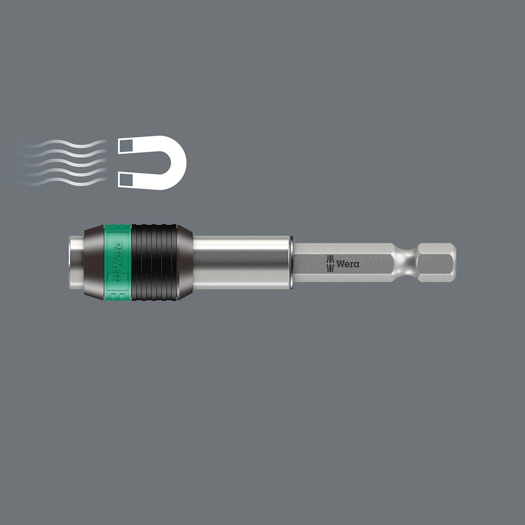 Wera 05052503001 3-Inch Rapidaptor Universal Magnetic 1/4-Inch Bit Holder
