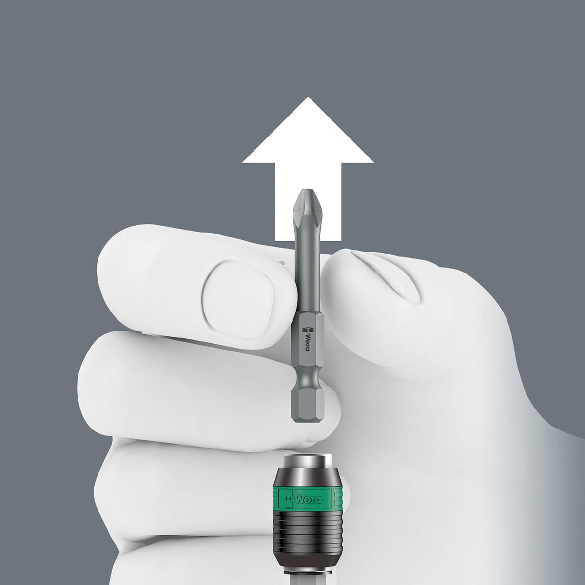 Wera 4-Inch Universal 1/4-Inch Bit Holder with Rapidaptor Quick-Release