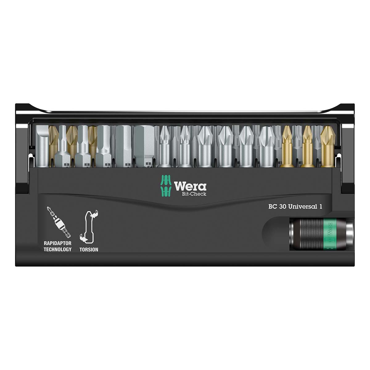 Wera Bit-Check Universal Rapidaptor 30-Piece Bit Set