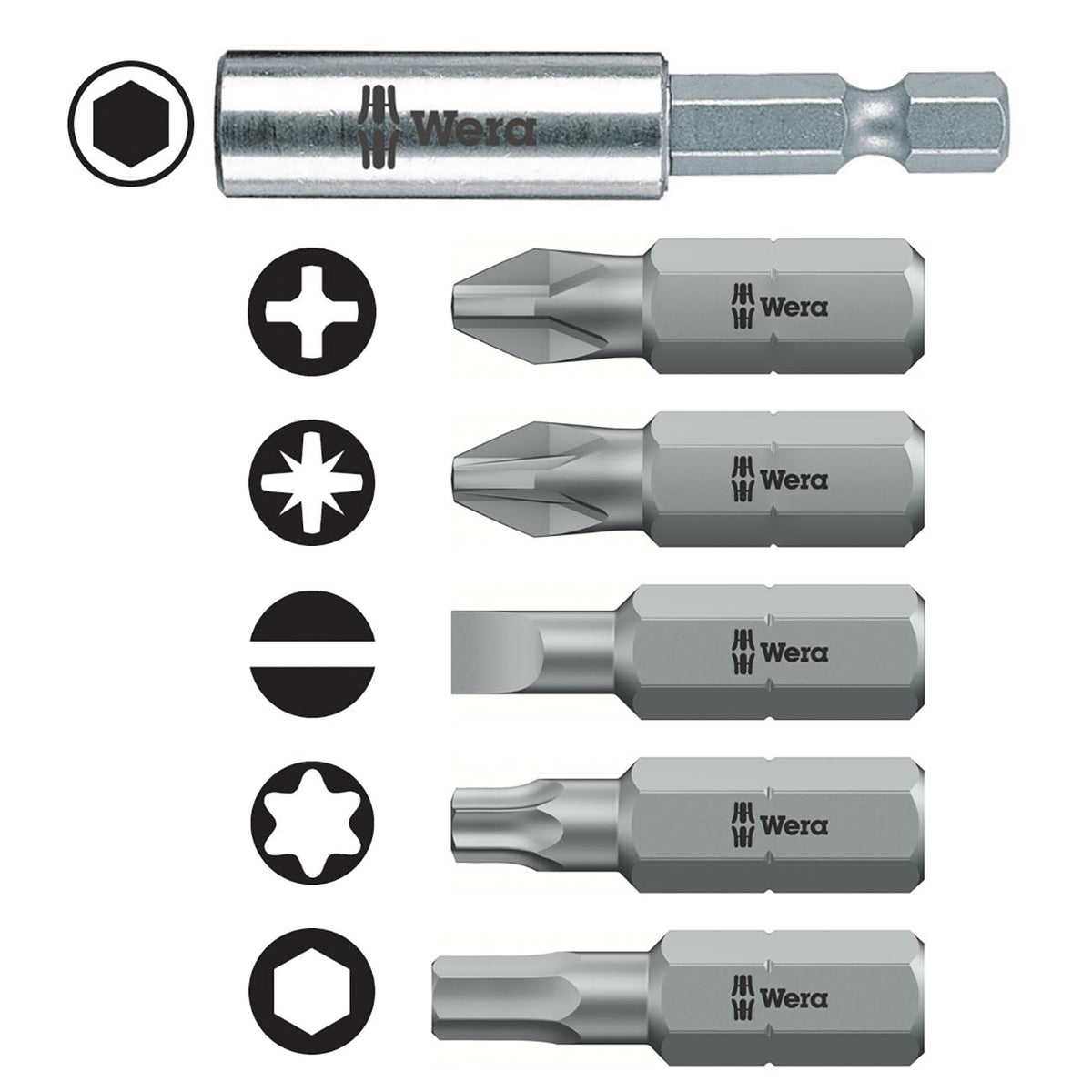 Wera 05057127001 Universal Bit-Safe with Assorted 61-Piece Bit Set