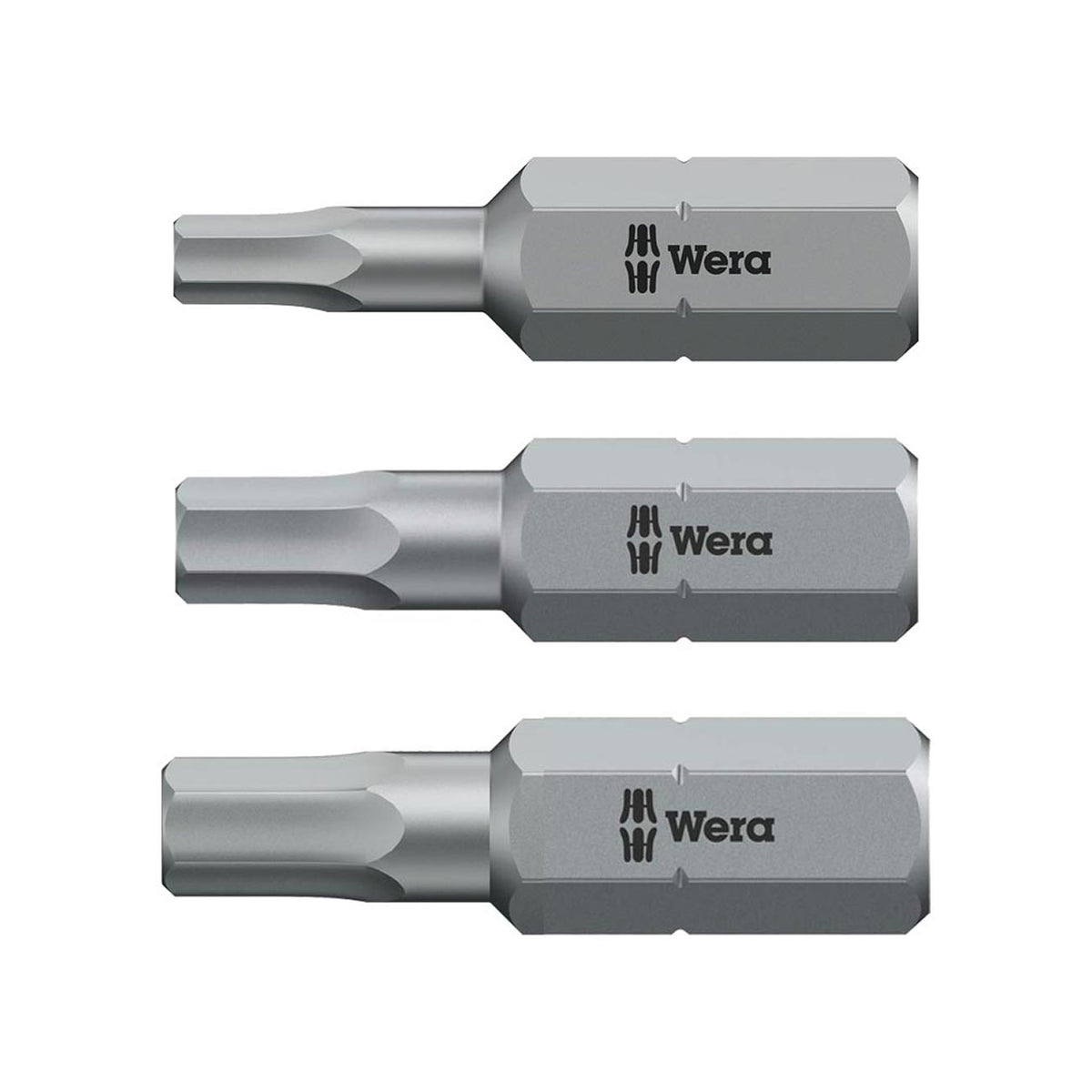 Wera Metric Hex-Plus 1/4-Inch Bit Set, 3-Piece