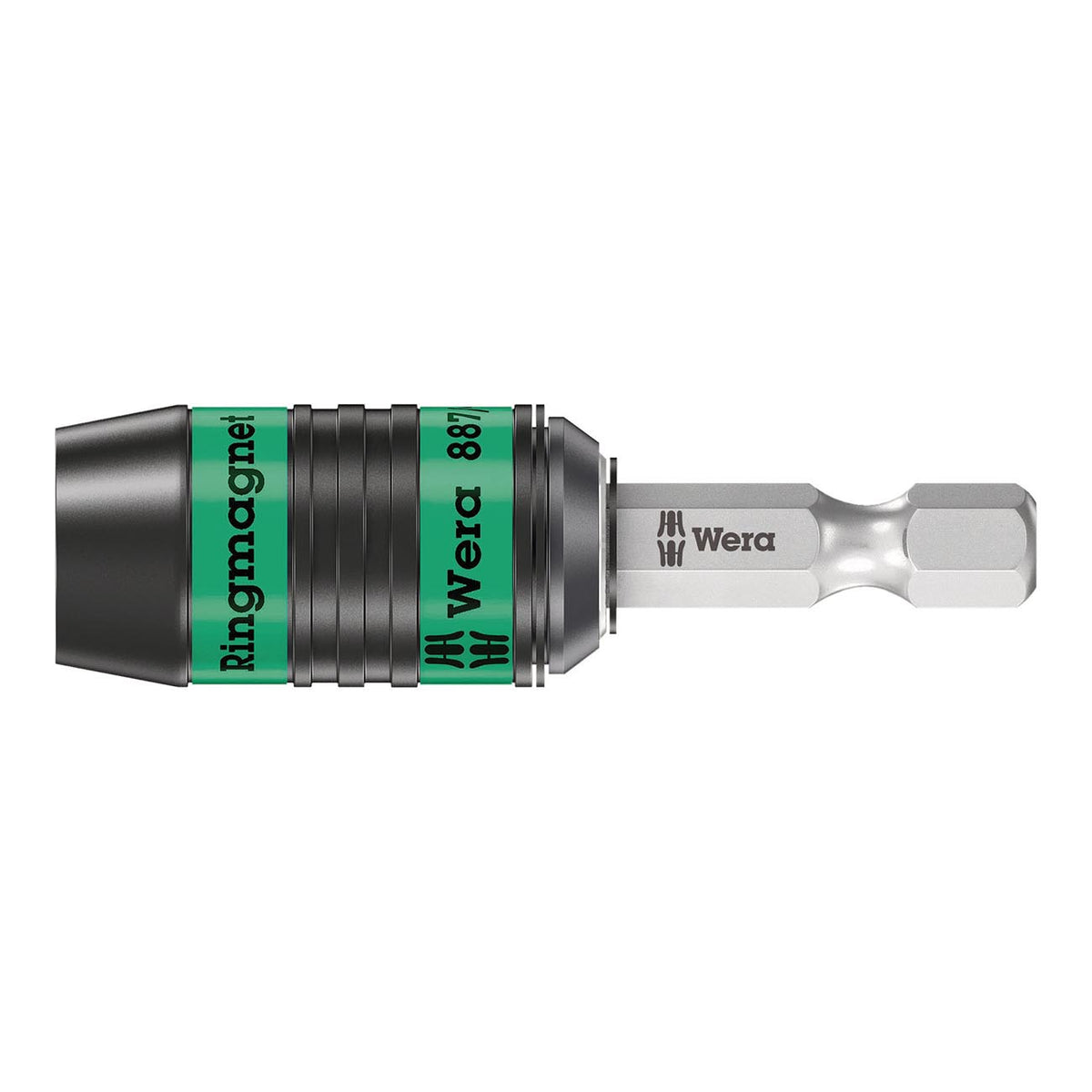 Wera Rapidaptor Ring Magnet Short Universal Bit Holder 1/4 in x 2-1/4 in, Part 05073511001