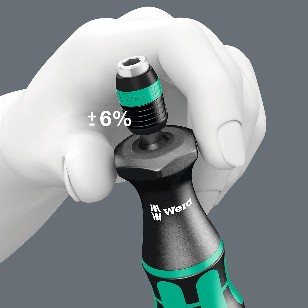 Wera 05074720001 Pre-Set 2.5 in-lb Torque Screwdriver with Quick-Release Chuck, 1/4-Inch Drive