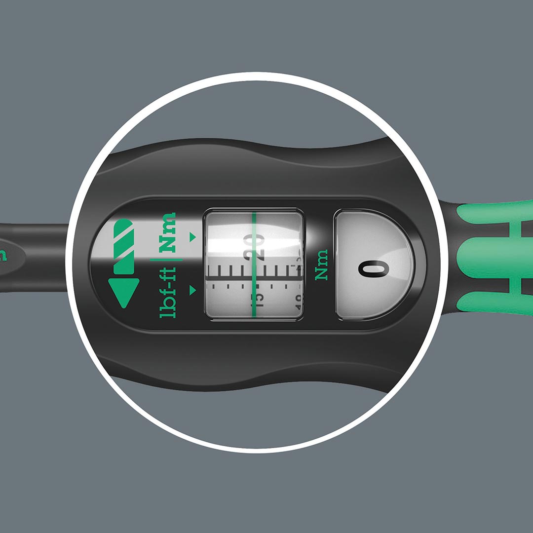 Wera Click-Torque 05075604001 1/4-Inch Reversible Torque Wrench, 2.5–25 Nm