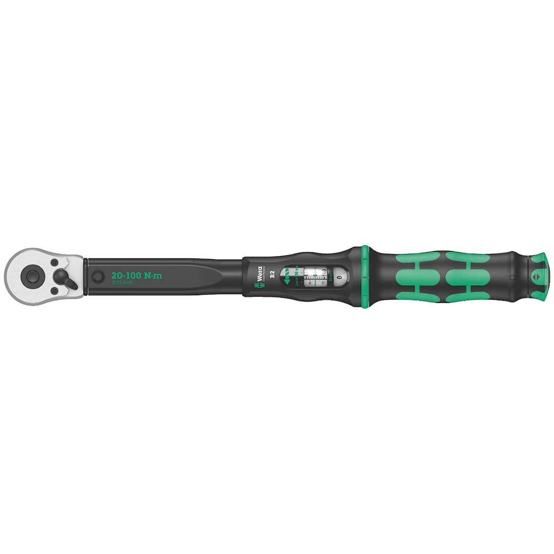 Wera 05075611001 Adjustable Click-Torque Ratchet, 3/8-Inch Square Drive, 15-73 lb-ft