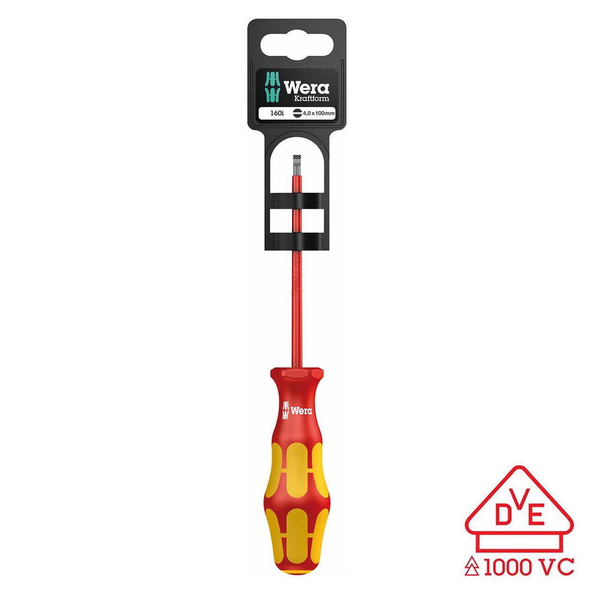 Wera VDE Insulated Slotted Screwdriver 2.5 x 80 mm, Part 05100000001